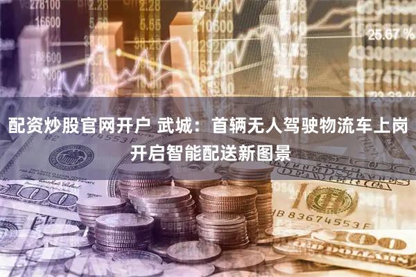 配资炒股官网开户 武城：首辆无人驾驶物流车上岗 开启智能配送新图景
